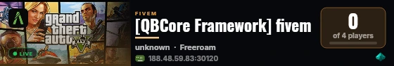 [QBCore Framework] fivem live status badge