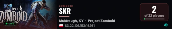 SKR live status badge