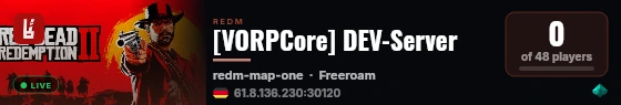 [VORPCore] DEV-Server live status badge