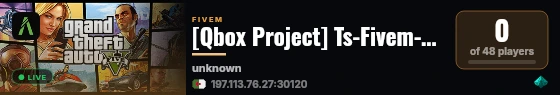 [Qbox Project] Ts-Fivem-Dev-Qbox live status badge