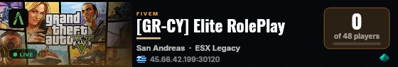 [GR-CY] Elite RolePlay live status badge