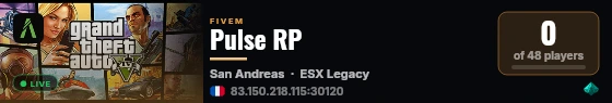 Pulse RP live status badge