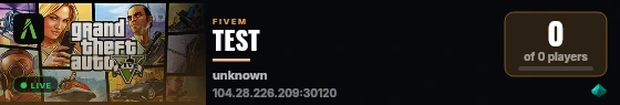 TEST live status badge