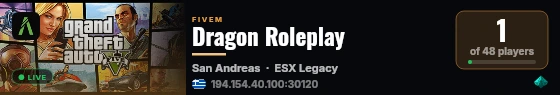 Dragon Roleplay live status badge