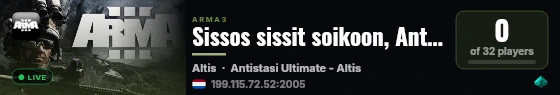 Sissos sissit soikoon, Antistasi live status badge