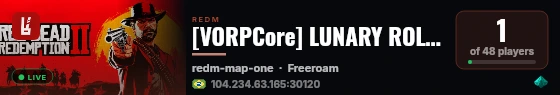 [VORPCore] LUNARY ROLEPLAY live status badge