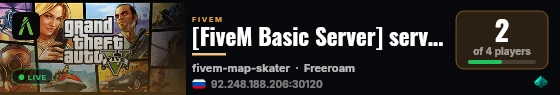 [FiveM Basic Server] server live status badge