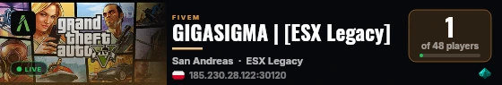 GIGASIGMA | [ESX Legacy] live status badge