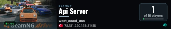 Api Server live status badge