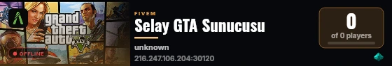 Selay GTA Sunucusu live status badge