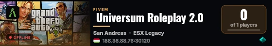  Universum Roleplay 2.0 live status badge
