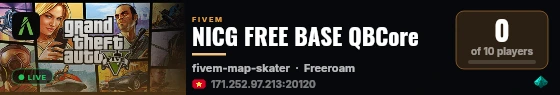 NICG FREE BASE QBCore live status badge