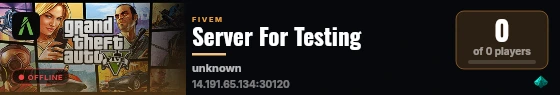 Server For Testing  live status badge