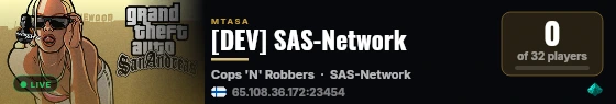 [DEV] SAS-Network live status badge