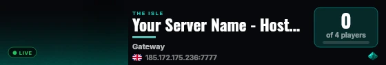 Your Server Name - Hosted by EUGameHost.com live status badge