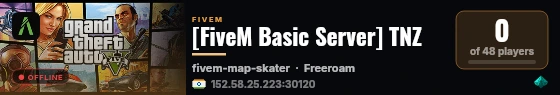 [FiveM Basic Server] TNZ live status badge