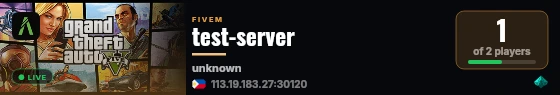 test-server live status badge