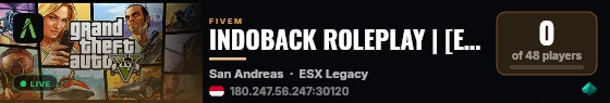 INDOBACK ROLEPLAY | [ESX Legacy] live status badge