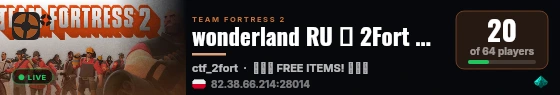 wonderland RU ★ 2Fort ███ live status badge