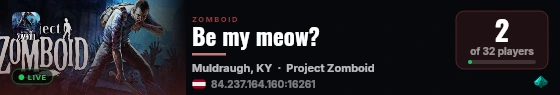 Be my meow? live status badge