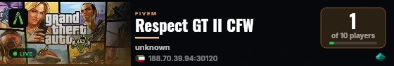 Respect GT II CFW live status badge