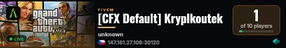 [CFX Default] Kryplkoutek live status badge