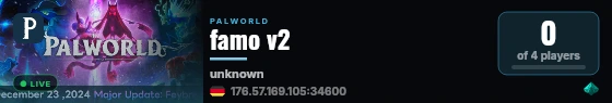 famo v2 live status badge