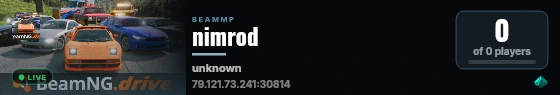 nimrod live status badge