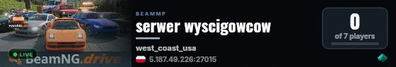 serwer wyscigowcow live status badge
