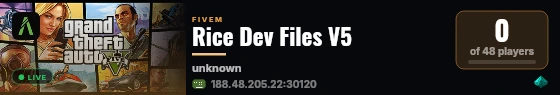 Rice Dev Files V5 live status badge