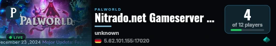 Nitrado.net Gameserver #20380 live status badge