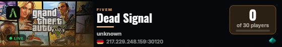 Dead Signal live status badge