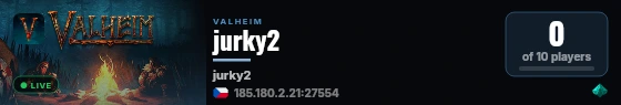 jurky2 live status badge