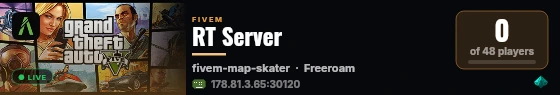 RT Server live status badge