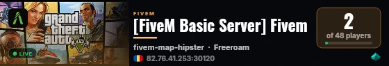 [FiveM Basic Server] Fivem live status badge