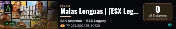 Malas Lenguas | [ESX Legacy] live status badge