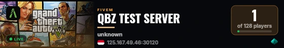 QBZ TEST SERVER live status badge