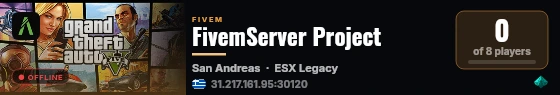 FivemServer Project live status badge