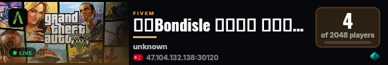 伴岛Bondisle 拒绝特效 泡点赞助 精品车模 奖励多多! live status badge
