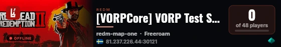 [VORPCore] VORP Test Server live status badge