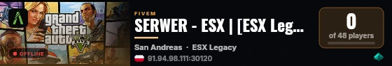 SERWER - ESX | [ESX Legacy] live status badge