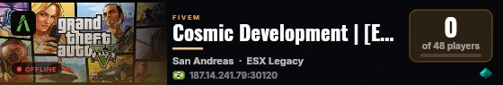 Cosmic Development | [ESX Legacy] live status badge