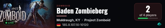 Baden Zombieberg live status badge