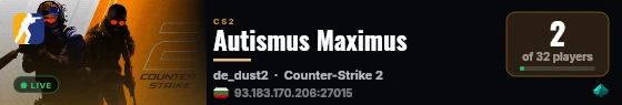 Autismus Maximus live status badge
