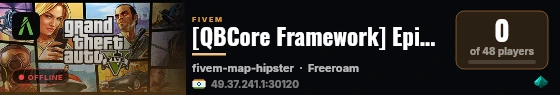 [QBCore Framework] Epirium live status badge