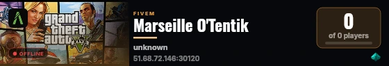 Marseille O'Tentik live status badge