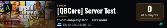 [QBCore] Server Test live status badge
