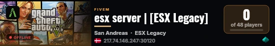 esx server | [ESX Legacy] live status badge