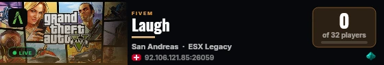 Laugh live status badge