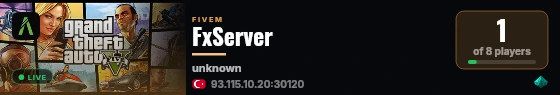 FxServer live status badge